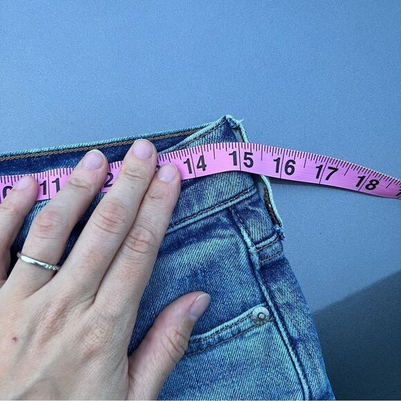 J Crew Classic Straight Raw Hem Blue Jeans size 27 - Picture 5 of 12